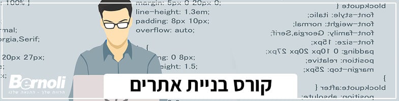 קורס בניית אתרים